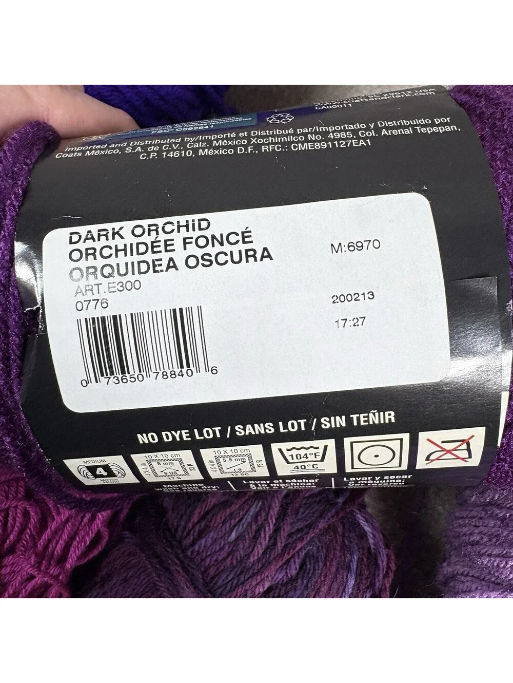 Yarn Mix Lot Shades of Purple Skeins Cake Balls Knit Crochet Destash Coats Clark